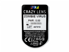 CRAZY LENS - Zombie Virus - dienas bez dioptrijas (2 lēcas)