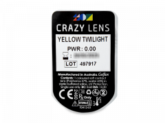 CRAZY LENS - Yellow Twilight - dienas bez dioptrijas (2 lēcas)