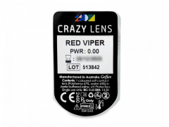CRAZY LENS - Red Viper - dienas bez dioptrijas (2 lēcas)