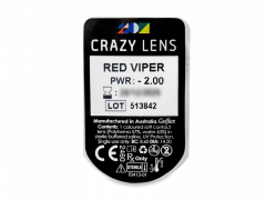 CRAZY LENS - Red Viper - dienas ar dioptriju (2 lēcas)