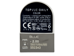TopVue Daily Color - Blue - dienas ar dioptriju (2 lēcas)