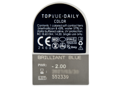 TopVue Daily Color - Brilliant Blue - dienas ar dioptriju (2 lēcas)