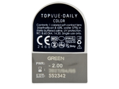TopVue Daily Color - Green - dienas ar dioptriju (2 lēcas)