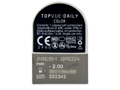 TopVue Daily Color - Fresh Green - dienas ar dioptriju (2 lēcas)