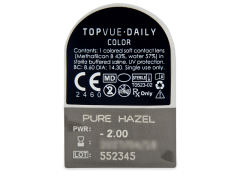 TopVue Daily Color - Pure Hazel - dienas ar dioptriju (2 lēcas)