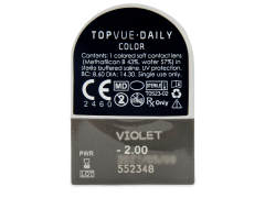 TopVue Daily Color - Violet - dienas ar dioptriju (2 lēcas)