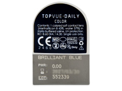 TopVue Daily Color - Brilliant Blue - dienas bez dioptrijas (2 lēcas)