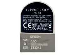 TopVue Daily Color - Green - dienas bez dioptrijas (2 lēcas)