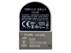 TopVue Daily Color - Pure Hazel - dienas bez dioptrijas (2 lēcas)