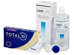 TOTAL30 Multifocal (3 lēcas) + Laim-Care Šķīdums 400 ml